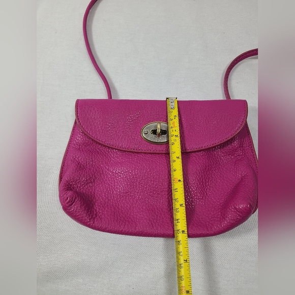 Fossil Monica SL5076690 Fuchsia Genuine Leather Convertible SM X-body/Clutch - Picture 7 of 7